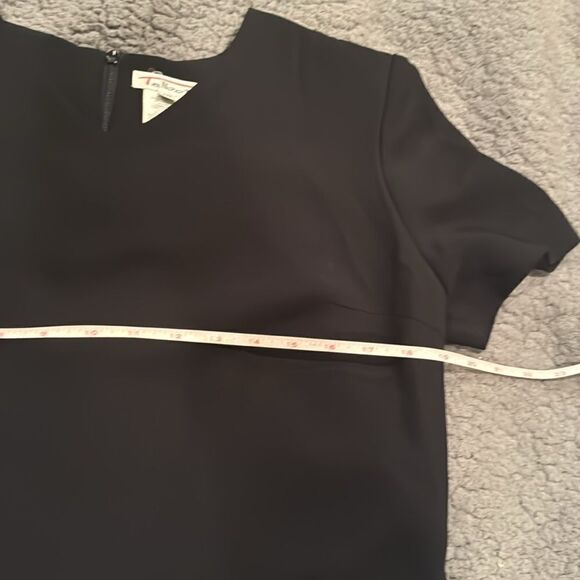 Talbots Black Dress With White Trim Size 10 Short Sleeve - Picture 5 of 6